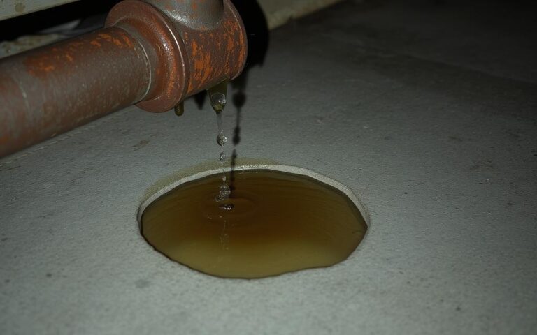iron leaking water