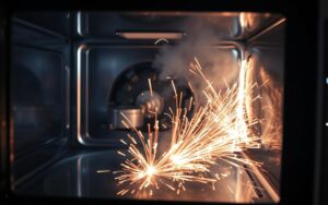 microwave sparks inside