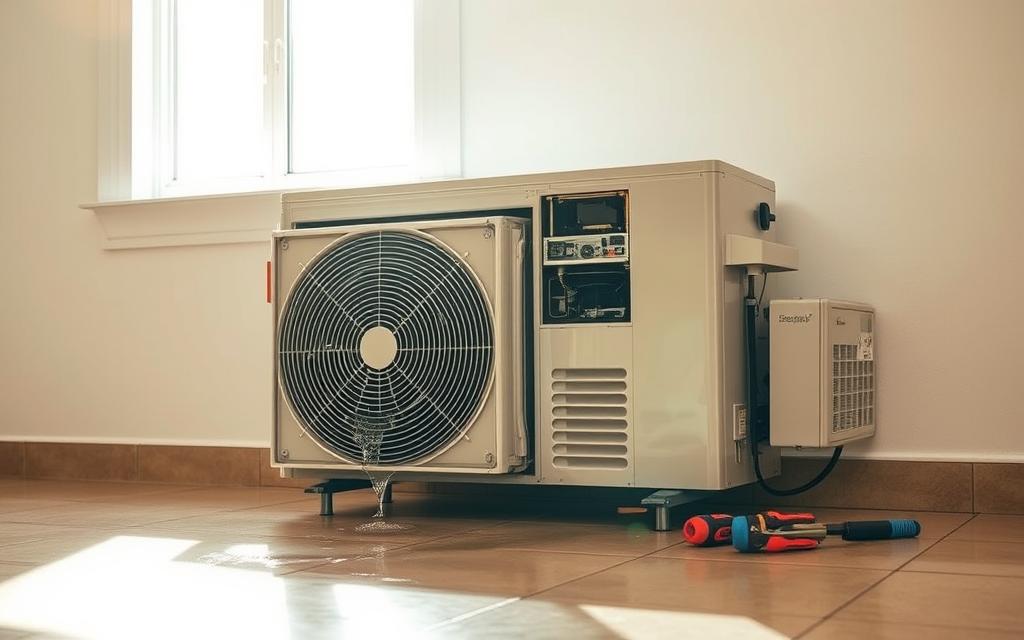 split AC indoor unit leaking water repair