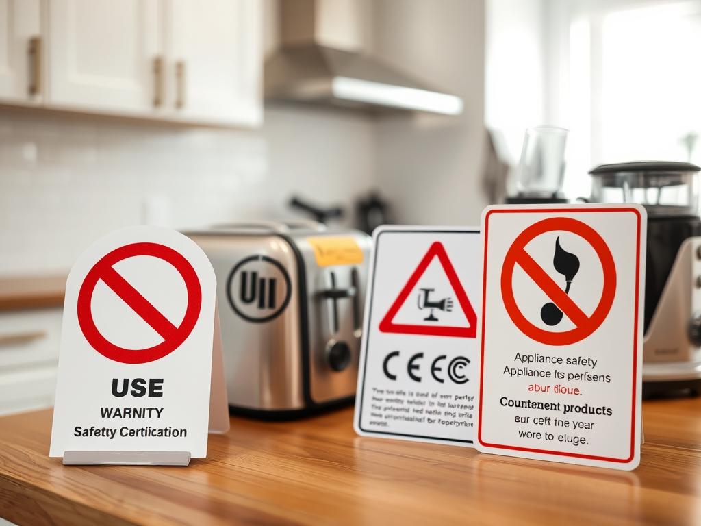 Appliance Safety Certification Warning Signs