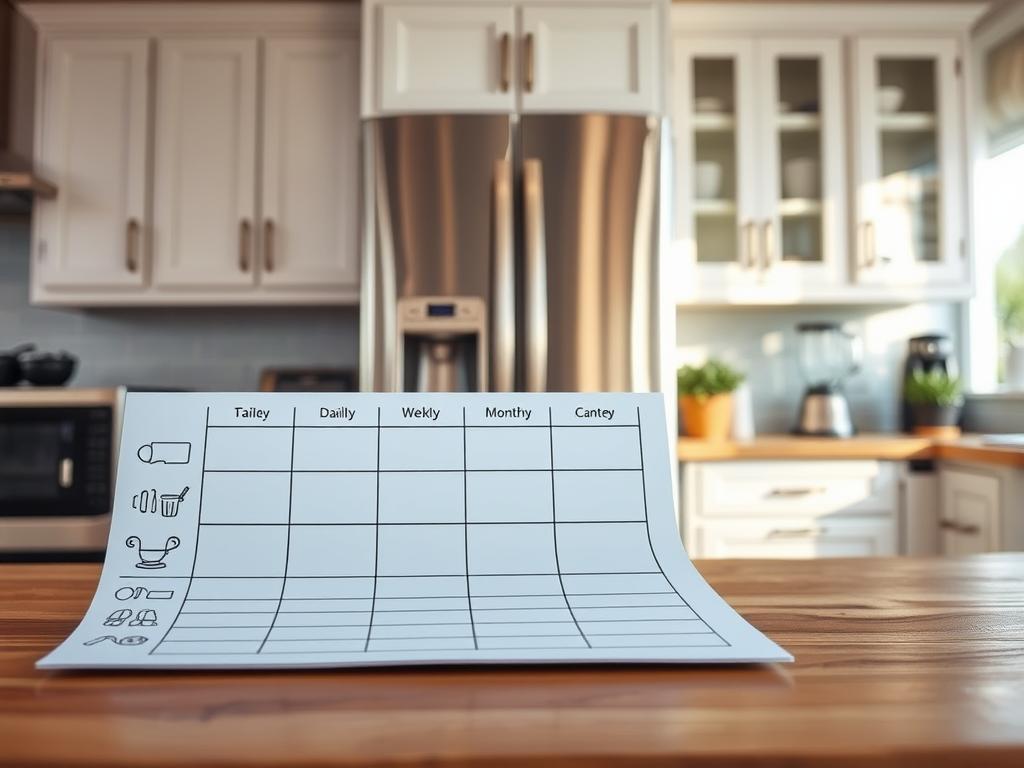 Kitchen Appliance Cleaning Schedule